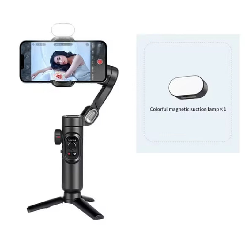 3-Axis | Handheld Gimbal Stabilizer for Smartphone with Fill Light | for Iphone Android | Face Tracking | Tiktok | Vlog Smart XE